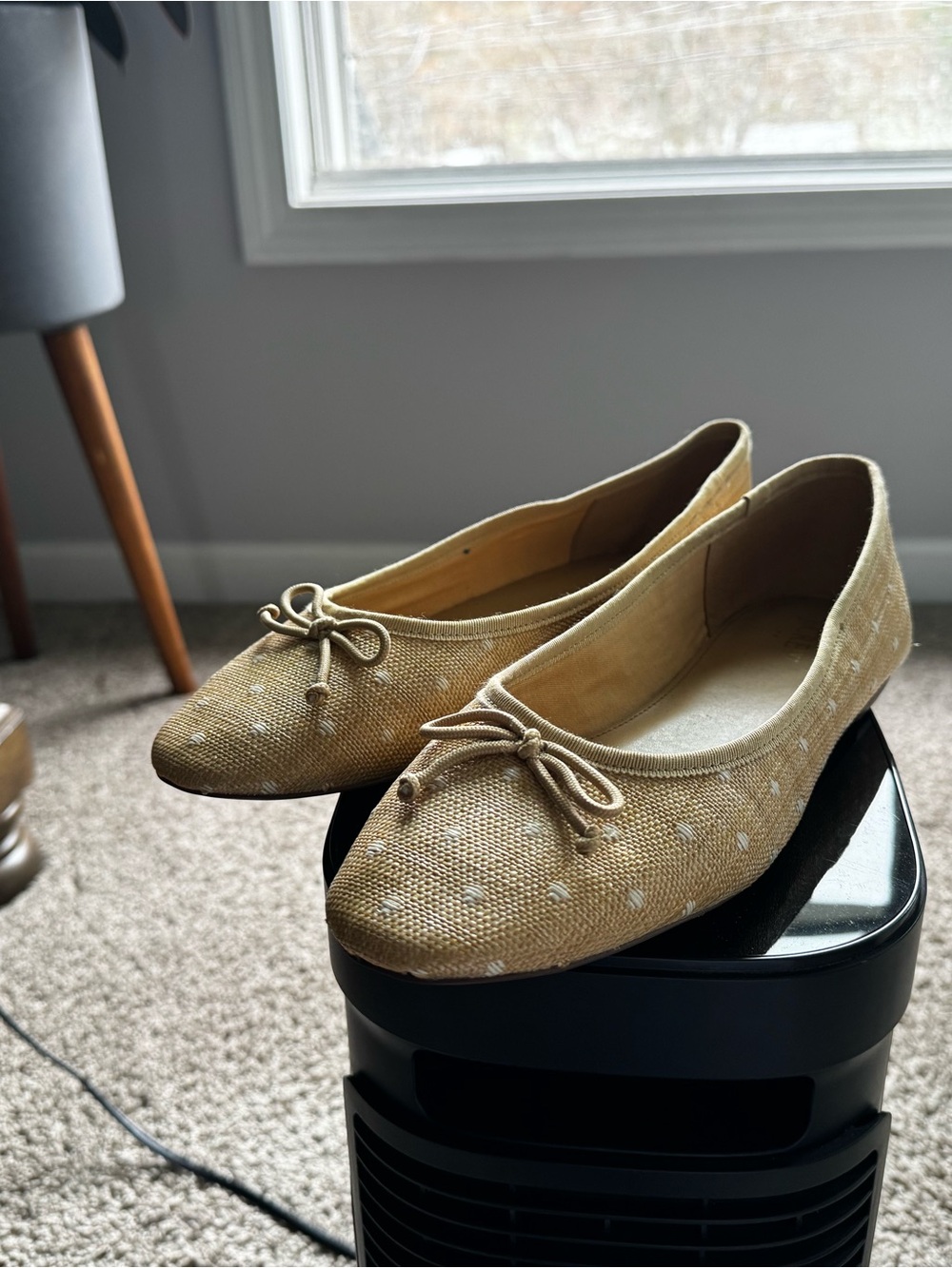 J. Crew Yellow Polka Dot Ballet Flats
